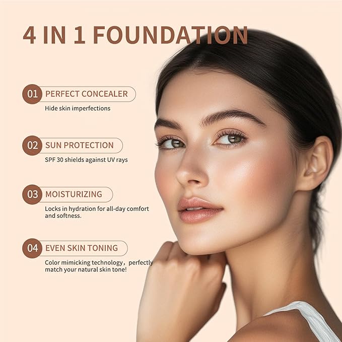 Airbrush Makeup Foundation,SPF 35 Full Coverage Foundation for Mature Skin, Older Women and Middle-aged，Lightweight & Moisturizing, Buildable Coverage Skin Tone Correcting,Radiance Skin (3# Nude)