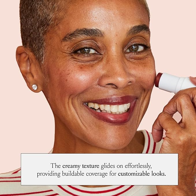 Boomstick Color® All-in-One Cream Blush for Cheeks, Eyes & Lips, Long Wearing, Blendable Makeup Blush Stick for Mature Skin, Cruelty Free Lip Cheek Tint with Skincare Benefits, Cindy Joseph Heritage
