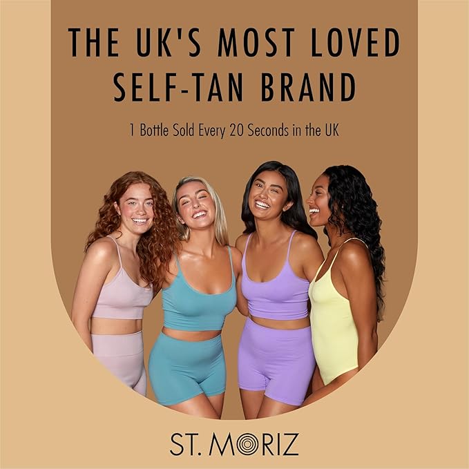 St. Moriz Professional Medium Instant Tan – 1 Day Wash-Off Fake Tan Lotion with Aloe Vera & Vitamin E – Fast-Drying, Transfer-Resistant, Vegan, 150ml
