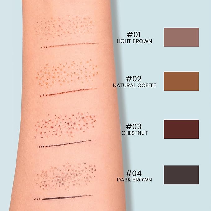 2 Pack Freckle Pen Set – 2-in-1 Dual Ended Microblading Pen & Freckle Stamp, 2 Different Color Combos,Waterproof & 24HR Longwear, Precise 15° Tip for Natural Lifelike Freckle Makeup.
