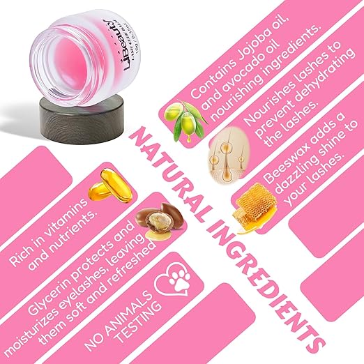 Libeauty Lash Lift Balm Glue Strong Sticky Lash Lift Adhesive Latest Gentle Formula Eyelash & Eyebrow Perm Glue Balm Brow Lamination Gel 10G/0.35OZ (Red Strawberry, 10g/0.35oz)