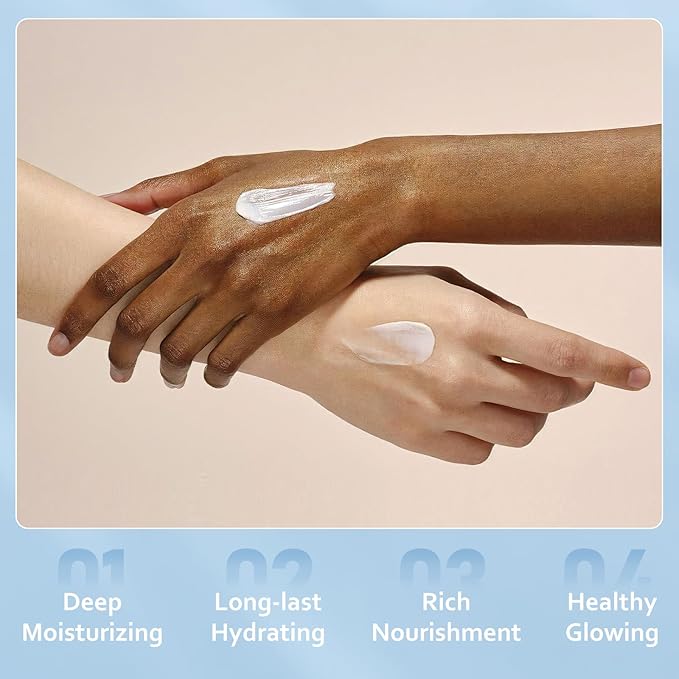 Shea Butter Hand Cream, Made with 45% Shea Butter Moisturizer for Dry Hands, Vitamin E Niacinamide Ceramide Hand Lotion, Radiant Nourish Moisturizing Cream, 2.37 Fl Oz (Pack of 2)