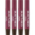 Burt's Bees Shimmer Lip Tint Set, Mothers Day Gifts, Tinted Lip Balm Stick, Moisturizing for All Day Hydration with Natural Origin Glowy Pigmented Finish & Buildable Color, Plum (4-Pack)