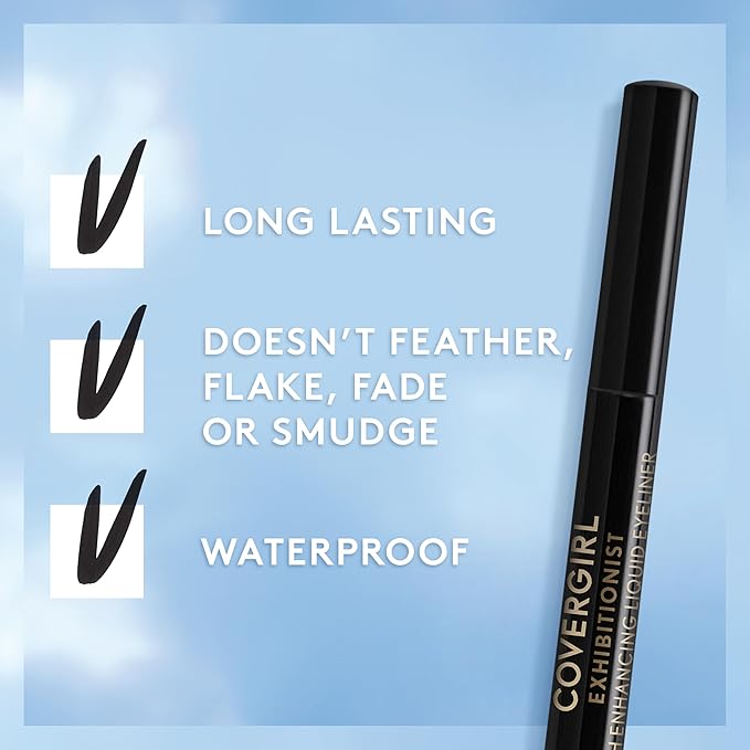 COVERGIRL Exhibitionist Lash Enhancing Liquid Eyeliner, Rich Brown (Pack of 1)