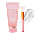 Collagen Overnight Wrapping Mask, 3.04 oz （Includ brush） Ceramide NP & Niacinamide Night Peel-off Facial Mask, Hydrolyzed Collagen For Glowing Skin, Moisturize Increase Elasticity Brighten