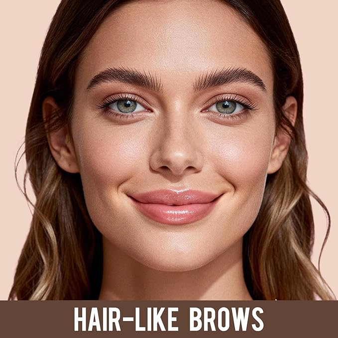 Vevivia Beauty Eyebrow Pencils for Women - Eyebrow Pen 2 Pack, Precise 4-Tip Brow Pencil for Natural-Looking Fuller Brows, Hair-Like Strokes for All Brow Types, Last All-Day Brow Pen, Light Brown