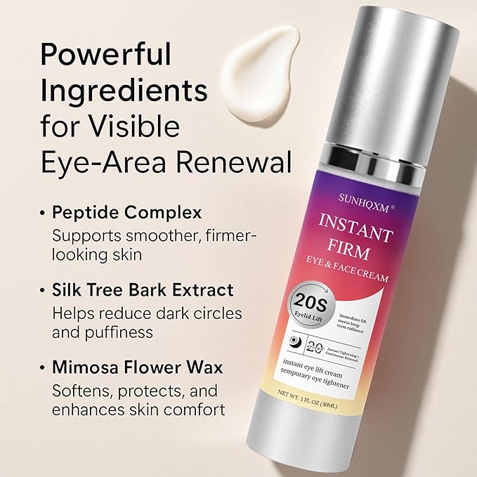 20S Instant Eye Lift Cream | Firms Eye Area, Smooths Wrinkles & Reduces Puffiness and Under-Eye Bags – Dual Firming Action, Long-Lasting Results, 30ml/1 OZ
