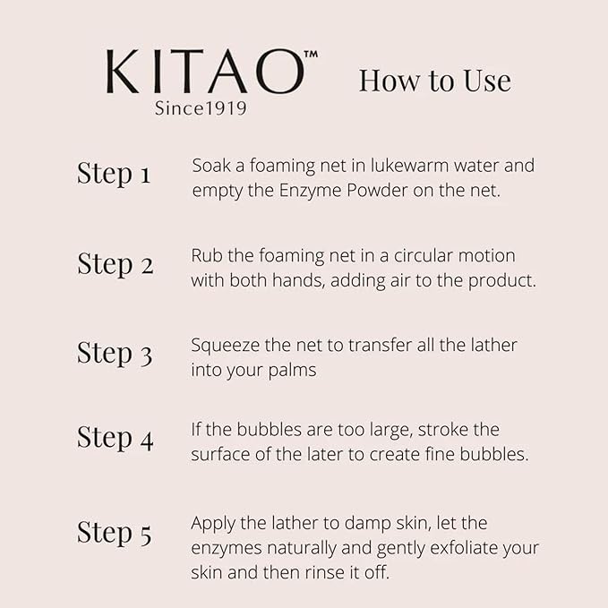 KITAO 30EA Exfoliating Enzyme Powder Face Wash for Women, Foam Face Wash Powder Travel Size with ECOCERT Level Matcha, Chia, Quinoa Seed& Ceramides, Foaming Facial Cleanser for Men Made in Japan