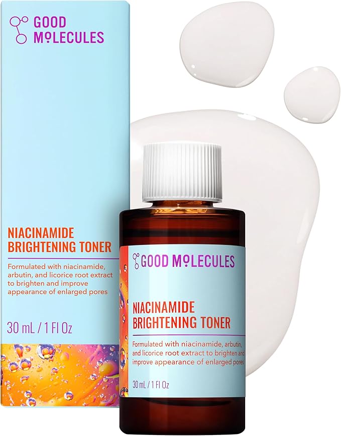 Good Molecules Niacinamide Brightening Toner - Toner for Face with Niacinamide and Arbutin for Skin Tone Balancing- Pore Minimizer, Skin Care for Face