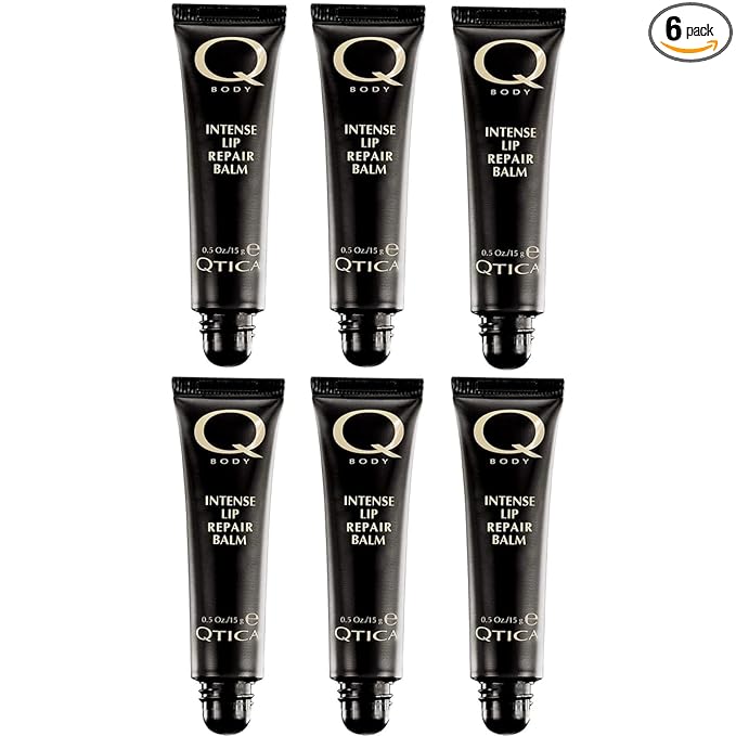 Qtica Intense Lip Repair Balm Set of 6 – Deeply Hydrating Overnight Treatment for Dry, Cracked Lips – Restores, Softens, and Smooths – Rich Conditioning Formula for Long-Lasting Moisture and Shine