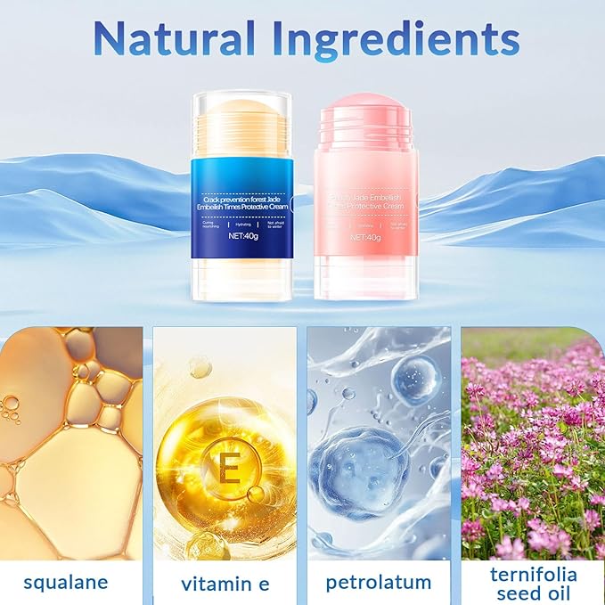 Crack Feet Prevention Stick, Anti Cracked Foot Cream For Dry Heels, Moisturizing Foot Balm Stick, Remove Dead Skin And Softening Dry Skin (Pink+Blue)