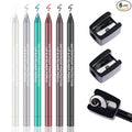 Ownest 6 Colors Eyeliner Gel Pencil, Pearl Metallic Gel Eyeliner Pen, Silky Creamy Eyeliner for Professional Eyes Makeup, High Pigmented Lasting Liner Set, with Two Makeup Pencil Sharpener-Set A