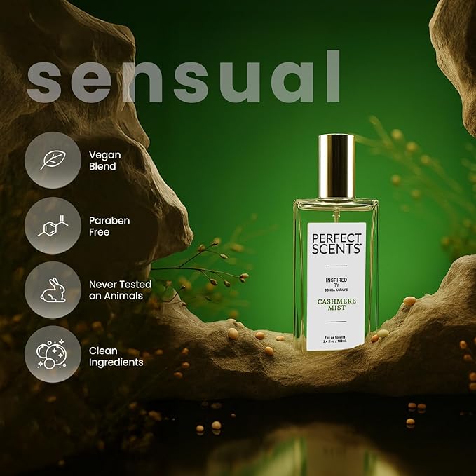 Perfect Scents – Inspired by Donna Karen’s Cashmere Mist Eau de Toilette, 3.4 fl oz