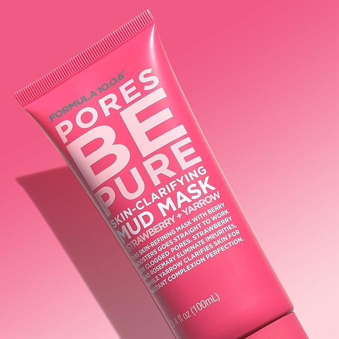 FORMULA 10.0.6 Pores Be Pure Skin-Clarifying Mud Mask for Pore Minimizing 3.4 fl oz (100ml)