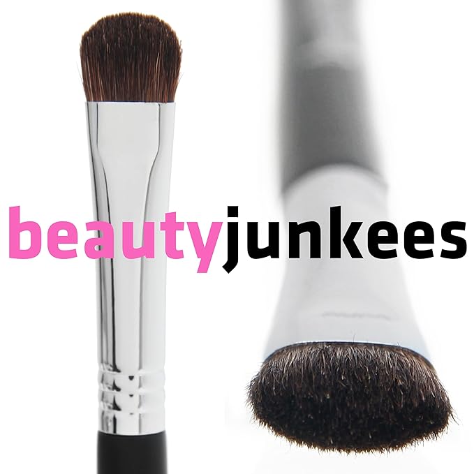 Beauty Junkees Professional Makeup Brush - Dense Eyeshadow Brush for Even Color Coverage on Lid and Crease