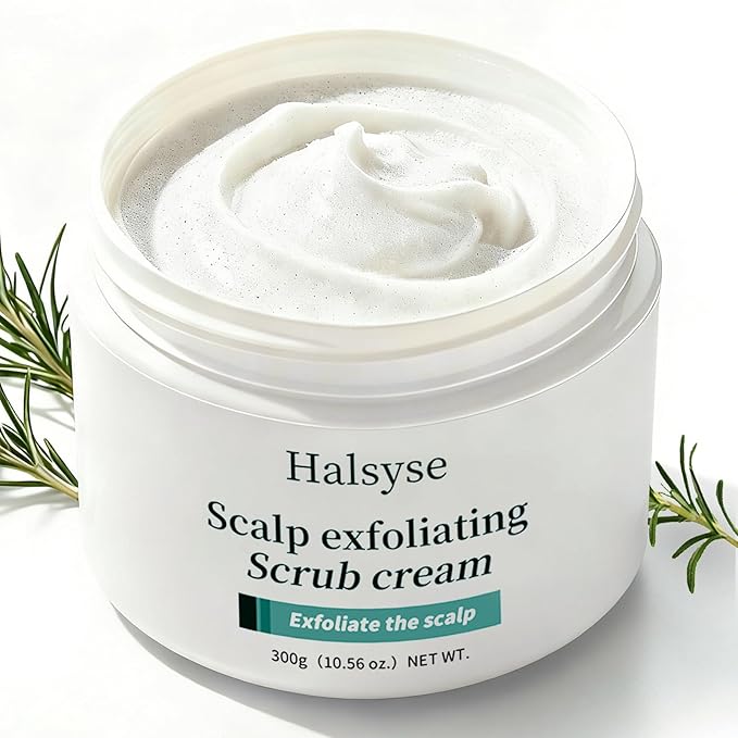 Sea Salt Cleansing Scalp Scrub & Exfoliating Shampoo - for Itchy、Dandruff Scalp with Excess Oil and Buildup | Gently Soothes & Care Hair and Scalp with Rosemary Oil、Coconut Oil & Shea Butter