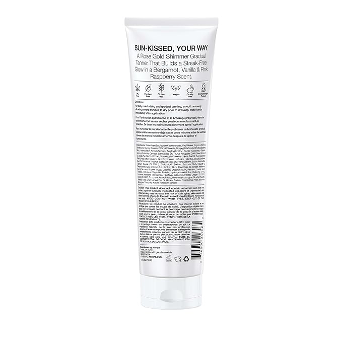 Hempz Glow Getter Gradual Self-Tanning Lotion – Medium to Dark, 7.5 oz | Natural Golden Tan, Summer Glow, Vegan Hydrating Moisturizer for legs, arms and body