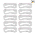 TgoBeauty 10PCS Women Eyebrow Card Reusable High Durability Eyebrow Stencil Grooming Shaper Template Eye Makeup Tools Stickers for Eyebrow PMU (10pcs/set)