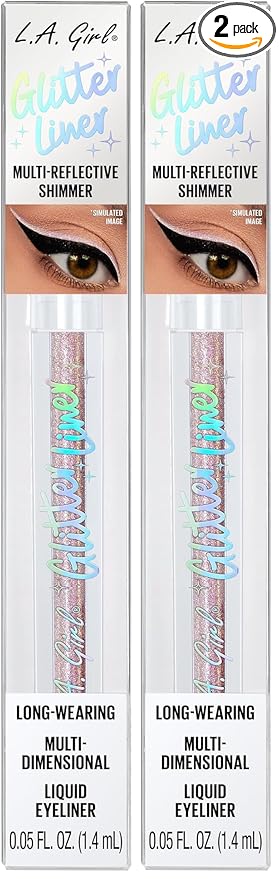 L.A. Girl Glitter Liner, Pampered Pink G97914 (Pack of 2)