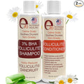 Folliculitis Treatment Shampoo and Conditioner with 3% BHA, Salicylic Acid, Aloe Vera & Tea Tree Oil - Anti Itch Shampoo for women & men with Flaky Scalp Treatment Acne, Made in USA by e70, 8 fl oz