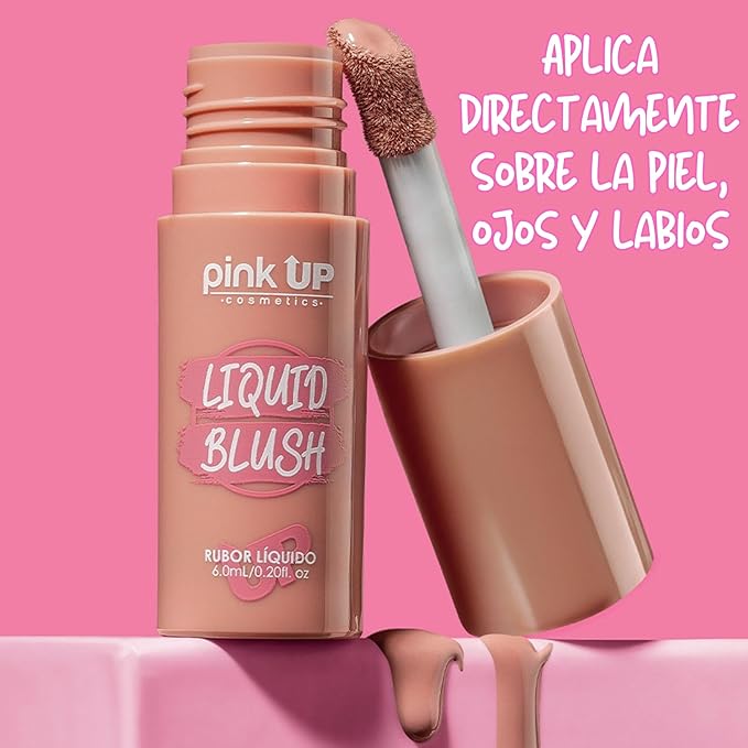 PINK UP | Liquid Blush | Long-Lasting Liquid Blush | Non-Greasy | Highly Pigmented | Suitable for All Skin Types | Matte Colors | Subtle Shimmer Highlights | Shade: Dream | 6ml | Model PKLB01