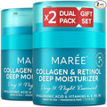 MAREE Face Moisturizer Collagen Cream for Face 2 Pack – Hyaluronic Acid & Retinol – Anti-Aging Wrinkle Creams – Crema Para La Cara