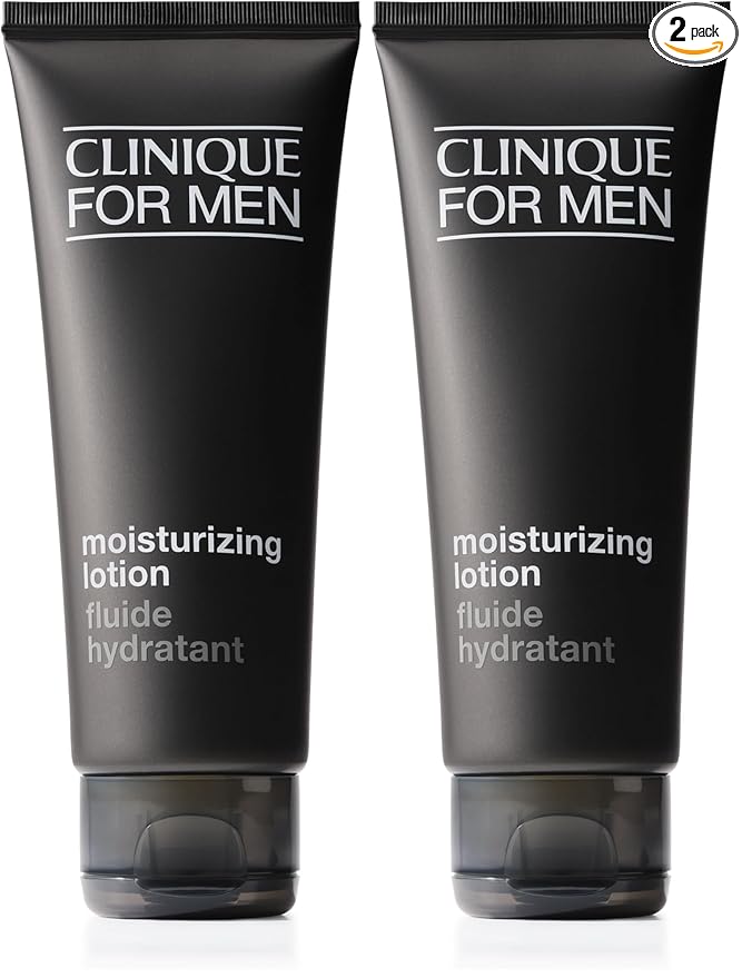 Clinique For Men Moisturizing Face Lotion With Hyaluronic Acid,Urea + Glycerin | Face Moisturizer For Drier Skin Types | Hydrating + Strenghening,3.4 Fl Oz,(Pack of 2)