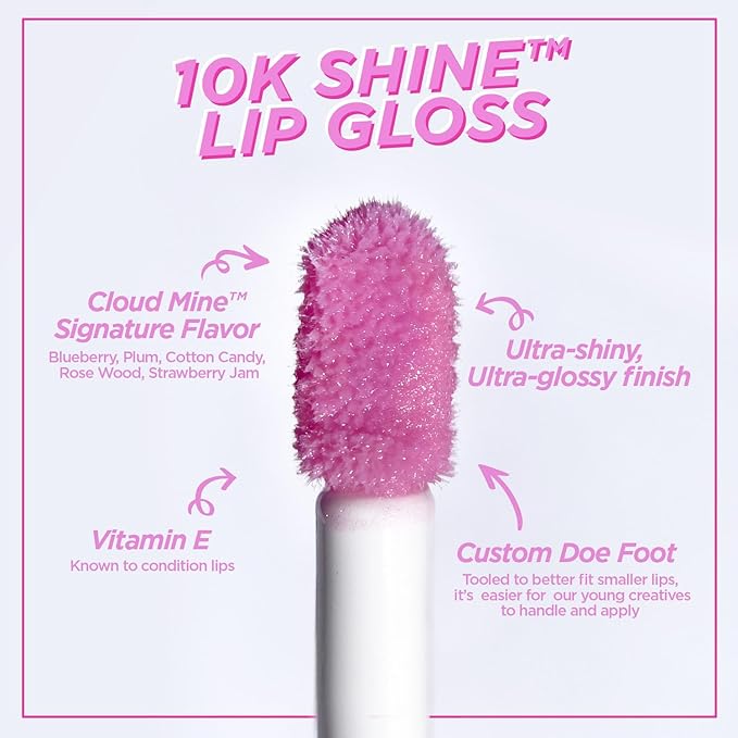 Petite 'N Pretty Best in Bling Lip Gloss Set – 10K Shine Trio for Kids, Tweens & Teens – Non-Toxic, High-Shine, Gift-Ready Makeup Set