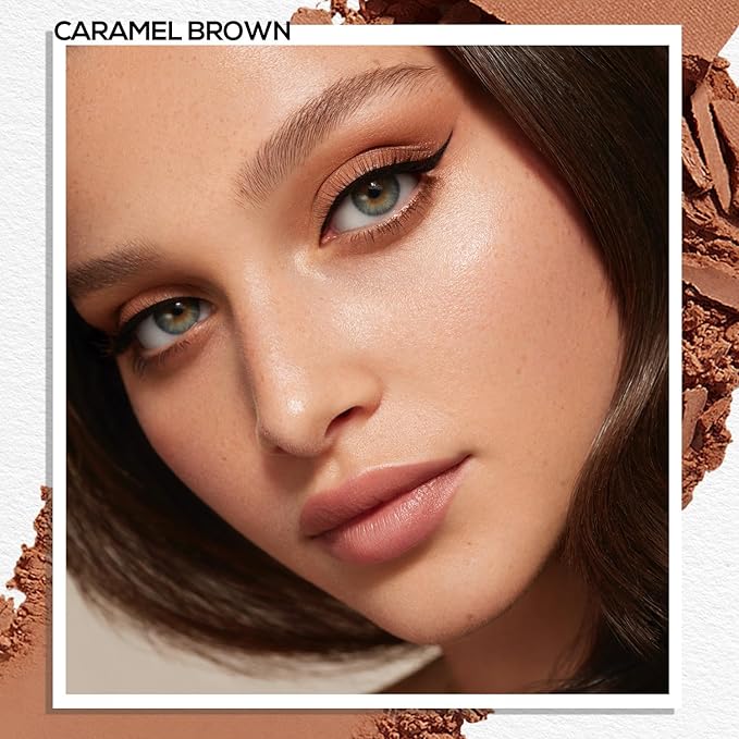 MAKI YIKA Caramel Brown Matte Single Eye Shadow Palette for Women Pigmented Reddish Brown Eyeshadow for Eyes Color Stay Long Lasting Waterproof Eye Makeup Palette, #11