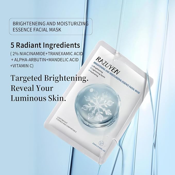 Face Sheet Masks, 9 Variety Packs, Peptide, Vitamin C & Panthenol B5, Antiaging, Brightening,Soothing Facial Skincare Gift Set for All Skin,Moisturizing Face Mask Set.