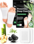 Natural Rosemary Foot Patches with Bamboo, Ginger, Vinegar, Charcoal | 20 Count (Pack of 2)