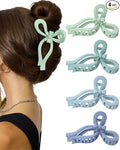 4 PCS Bow Hair Clips for Women Bow Claw Clip 5" Extra Large Hair Claw Clips for Thick and Long Hair Cute Bows Big Clip Mother’s Day Gift for Mom