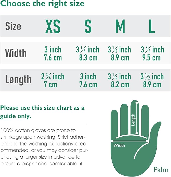 COOLJOB 6 Pairs 100% Cotton Gloves for Dry Hands Moisturizing & Eczema, Overnight Lotion, Sleep & Spa Treatment for Women & Men, Breathable Work Glove Liners, White, Small