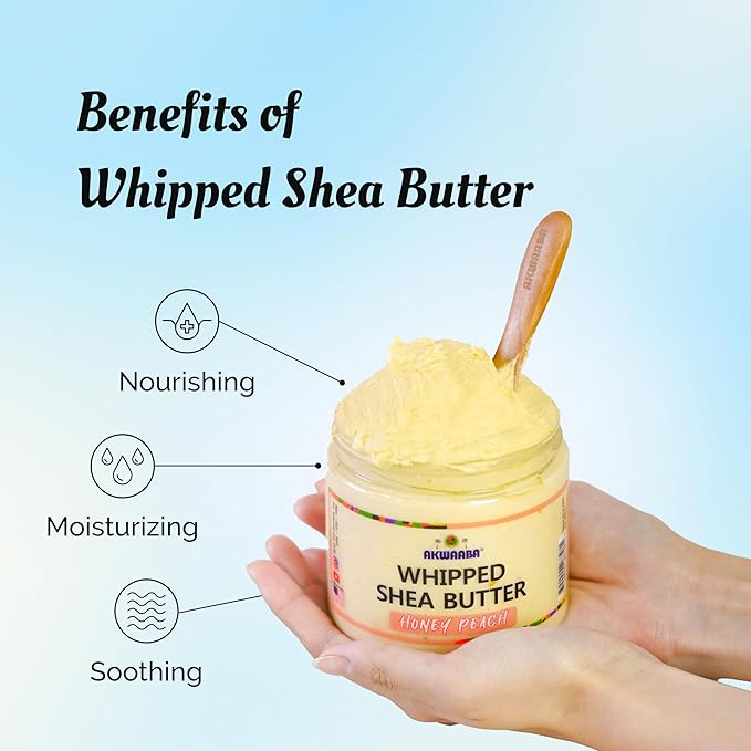 AKWAABA Whipped Shea Butter (Fragrance-Free) – Nourishes & Moisturizes | Made with Shea Butter | No Dyes & Parabens | 12 oz / 340 g