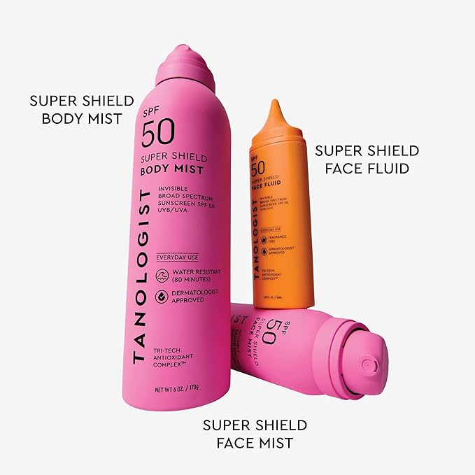 Tanologist SPF 50 Super Shield Face Mist, 2.5 fl. oz/73 ml Bottle