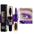 Purple Colored Waterproof Mascara - Long Lasting, Thick, 5D Silk Fiber, SmudgeProof, Volumizing, Lengthening, Curling, Washable, Party & Stage Use