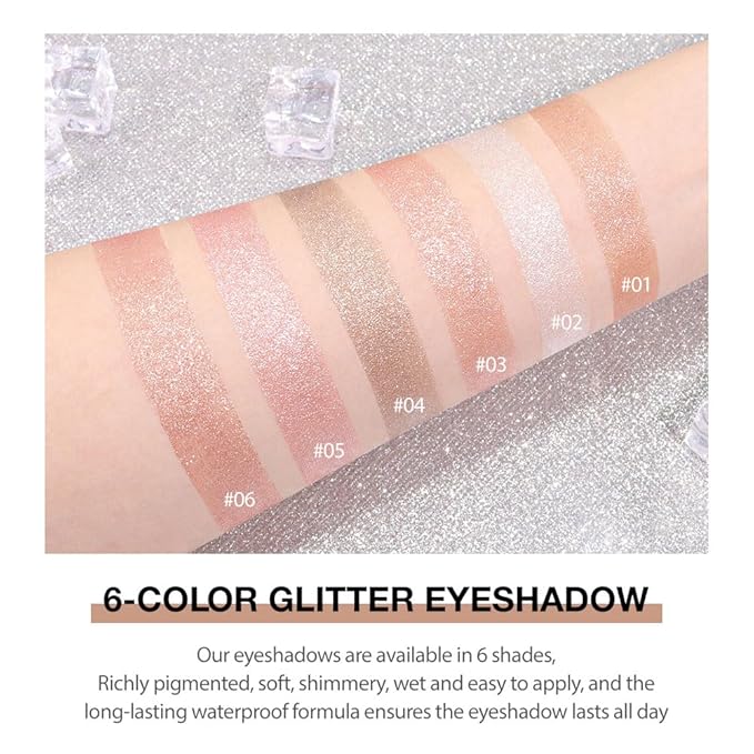 CAKAILA Taupe Gray Brown Monochrome Shimmer Eyeshadow Palette Makeup,Long Lasting Naturing-Looking Lightweight Glitter Single Eyeshadow,Neutral Powde Eye Shadow for Older Women