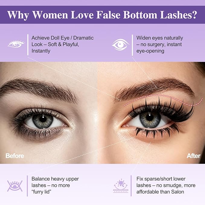 B&Q Bottom Lashes Clusters 3 Styles Spikes and Bottom Lash Clusters 180PCS Bottom Eyelashes Natural, Manga & Dramatic Bottom Lashes Individual Invisible Band 6-8MIX with Bottoms for Under Eye Makeup