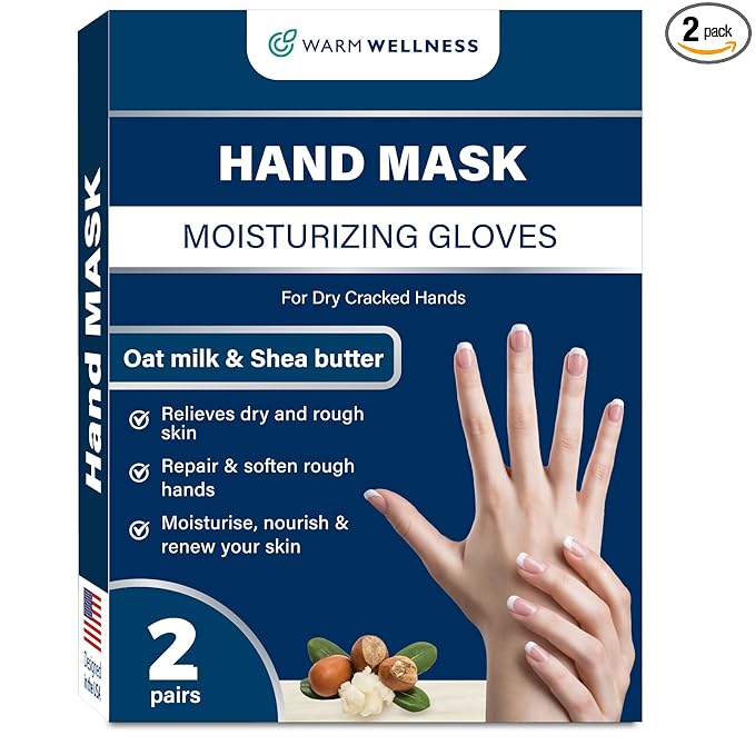Hand Mask Gloves for Dry Hands - Moisturizing Hand Treatment for Rough Skin Relief - Softening Hydration Spa Gloves for Smooth Touch - Easy Self-Care Moisture Therapy for Daily Care Routine