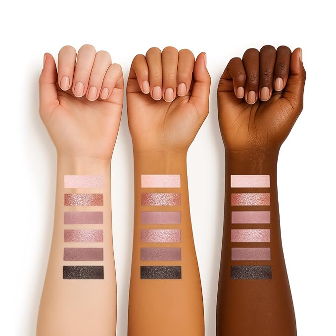SUSIKEKI Neutral Nude Matte & Shimmer Eyeshadow Palette - 6 Colors Mini Travel Size, Highly Pigmented Rosy Eye shadow, Long Lasting Vegan Makeup Palette for Daily Use 02