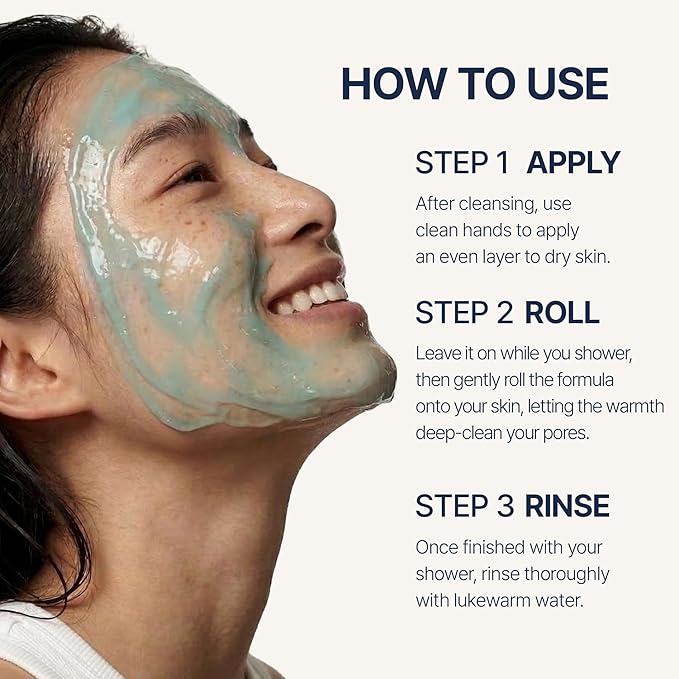 Saunan Heating Salt Mask | Self-Warming Wash Off Mask for Pore Tightening & Sebum Softening | 13% Salt, Birch Sap & Blueberry Extract | Gentle Exfoliation | Korean Skin Care (3.17 fl oz)