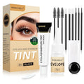Eyelash & Eyebrow Color Kit, 2 in 1 Professional Lash & Brow Color Kit, Easy to Use with Natural Results, DIY Hair Coloring Eye Lash & Eye Brow Set for Beginner Salon Beauty 7ml (Brown/Light Brown)