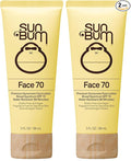 Sun Bum Original SPF 70 Sunscreen Face Lotion - Broad Spectrum Moisturizing Facial Sunscreen with Vitamin E - Fragrance Free - Travel Size - 3 oz,(Pack of 2)
