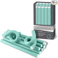 My Beauty Spot Flexi Rods Foam Hair Rollers 1" Diameter Professional Salon Quality 10 Pcs Rubber Hair Rollers for Long, Medium and Short Hair (Blue)