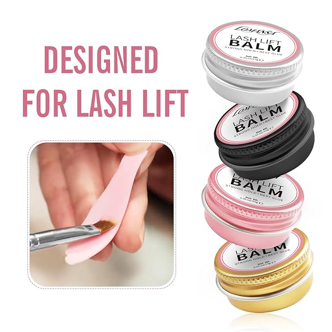 Lash Lift Glue Korean Lash Lift Balm Glue Eyelash Perm Balm Fruit Flavor Lifting Curling Gel for Lash Perm Kit 10g (Peach)