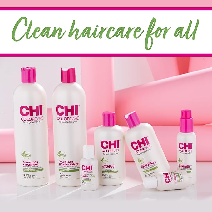 CHI ColorCare Color Lock Conditioner, Locks In Color & Replenishes Moisture For Color-Treated Hair, Sulfate, Paraben, & Cruelty-Free, 12 Oz