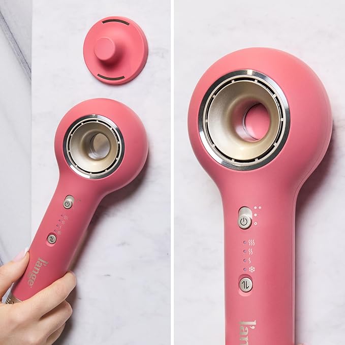 L’ANGE HAIR Axia HaloRing Ionic Hair Dryer | High Speed Professional Blow Dryer for Smooth, Frizz-Free Styles | Lightweight Brushless Motor with Concentrator & Wall Mount | 4 Heat Settings | Rose Gold