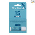 BLUE LIZARD Mineral SPF 15 Lip Balm, 3-Pack: Broad Spectrum Sun Protection, Natural Coconut Flavor, 8 Natural Oils, Infused with Australian Kakadu Plum, Rich in Vitamin C, Vegan, Each Tube 0.13 oz.
