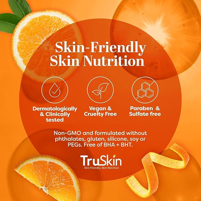 TruSkin Vitamin C Night Cream - Brightening Overnight Face Moisturizer with Vitamin B5, Aloe, MSM & Cocoa Butter - Hydrating Vitamin C Face Cream for Smoother, Firmer-Looking Skin, 2 fl oz