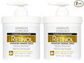 Advanced Clinicals Retinol Body Lotion & Face Moisturizer | Visible Anti Aging Skin Care Retinol Body Cream For Women & Men Targets Look Of Fine Lines, Wrinkles & Crepe Looking Dry Skin, 16OZ, 2-Pack